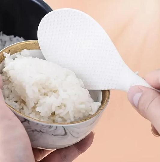 Self-Standing Non-Stick Rice Scoop Spoon – Pack of 2 Silicone Kitchen Utensils